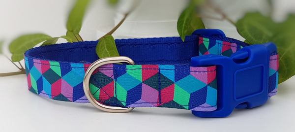 Blue Mosaic Collars & Leads