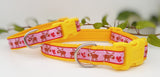 Jolly Reindeer Pink Dog Collars