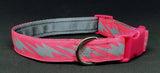 Dayglow Pink Lightening Bolt Reflective Dog Collar