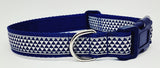 Geometric Blue Triangles Dog Collar / Lead