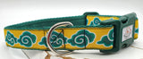 Green Dream Clouds Dog Collars & Leads