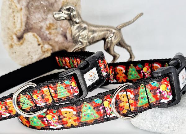 Ginger bread men sweet treats Christmas Dog Collars