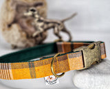 Ajka Orange Herringbone Check
