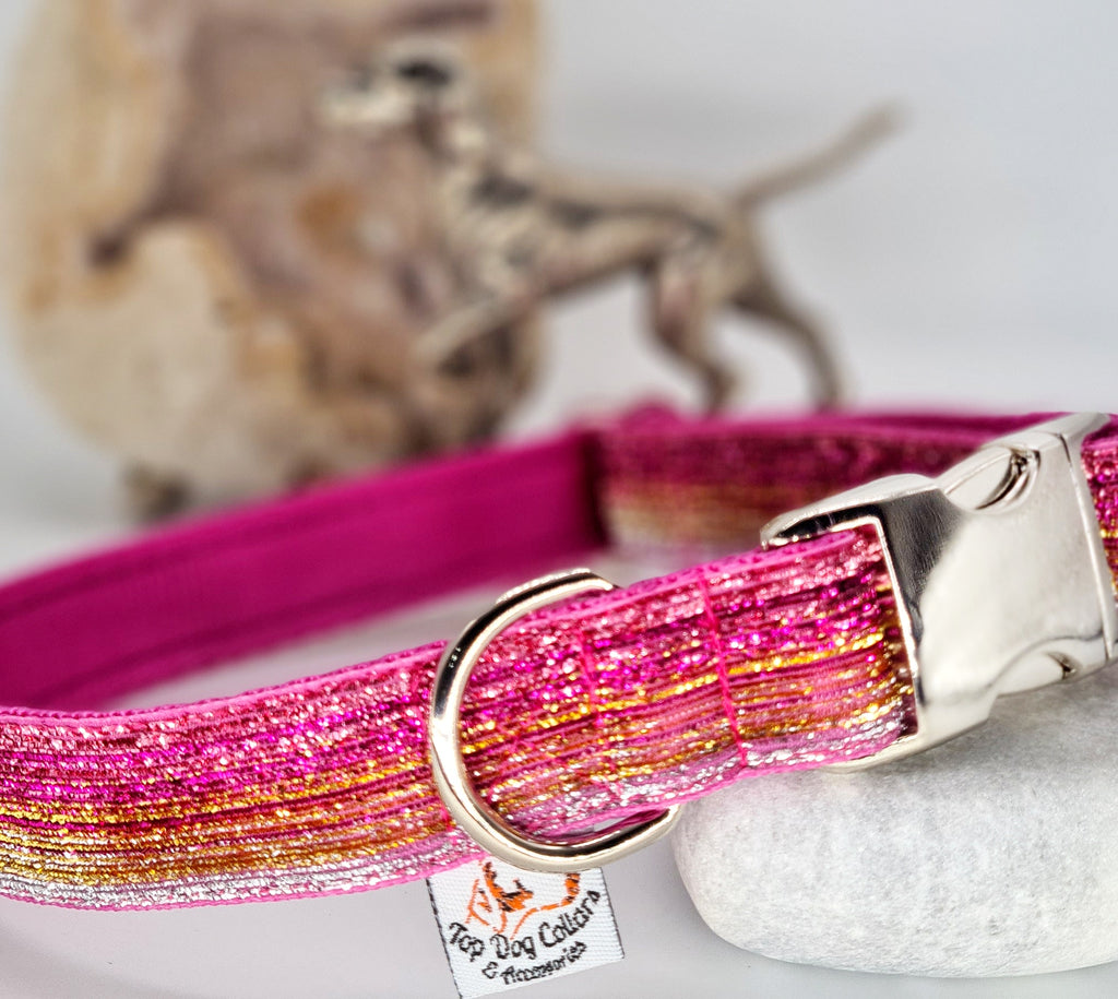 Pink and Ginger Sparkle Collars & Leads Top Dog Collars & Accessories