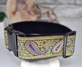 Metalic Purple Paisley 2" Wide Collars