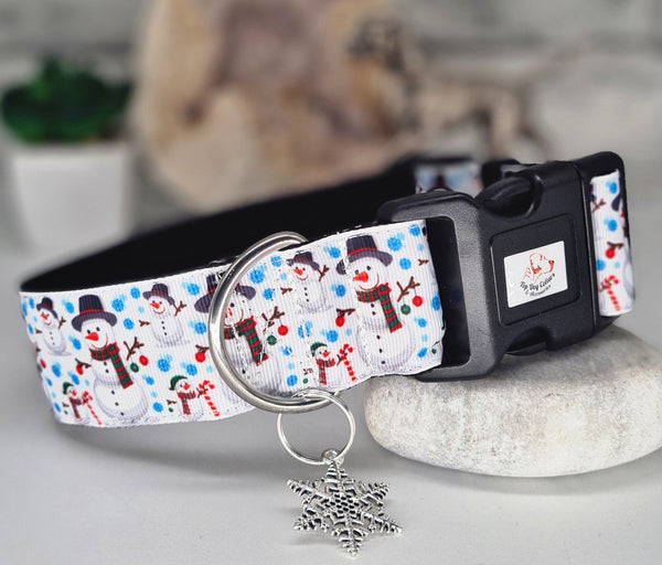 Happy Snowmen 1.5" & 2" Wide Collars