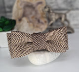 Brown Herringbone Bowtie