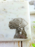 Marble Coaster Wirehaired Vizsla Art