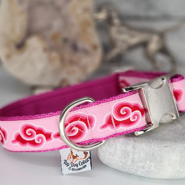 Pink Dream Clouds Dog Collars & Leads