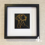 Vizsla Metal Line Art Pictures