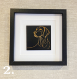 Vizsla Metal Line Art Pictures