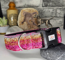 Pink and Ginger Sparkle 1.5" wide