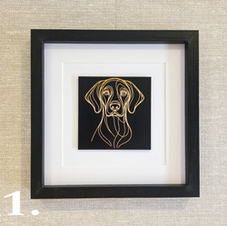 Vizsla Metal Line Art Pictures