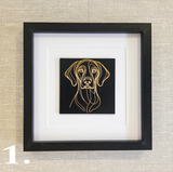 Vizsla Metal Line Art Pictures