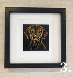 Vizsla Metal Line Art Pictures