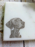 Marble Coaster Smooth Vizsla Art