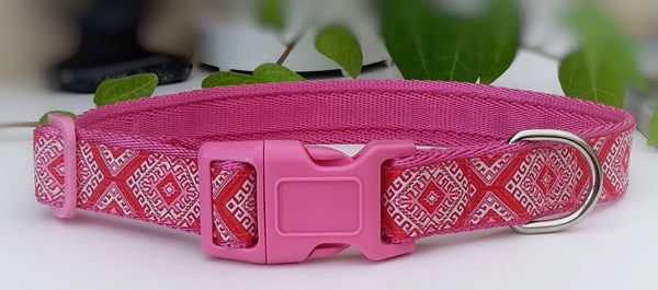 Pink Aztec Dog Collar / Lead