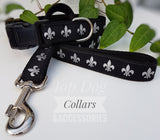 Fleur De Lis Dog Collars & Leads