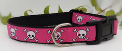 Pink Skulls and Cross Bones Collars & Leads