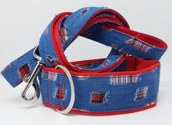 Distressed Denim Dog Collars & Leads