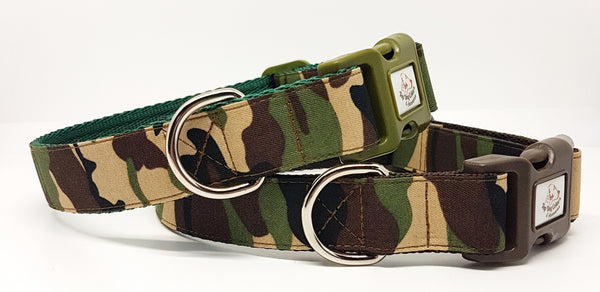Green Camouflage Dog Collars & Leads