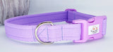 Lilac Plain Webbing Collars & Leads