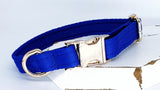 Royal Blue Plain Webbing Collars & Leads