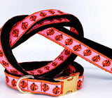 Ladybug woven ribbon Collars & Leads