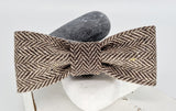 Brown Herringbone Bowtie