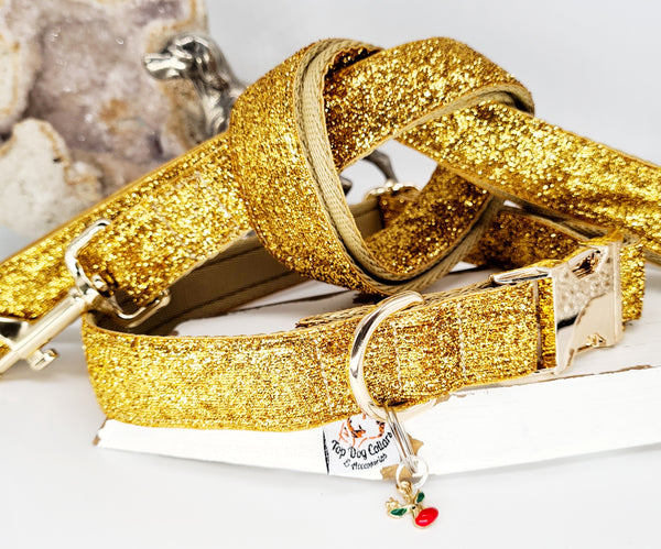Gold Sparkle Collars & Leads