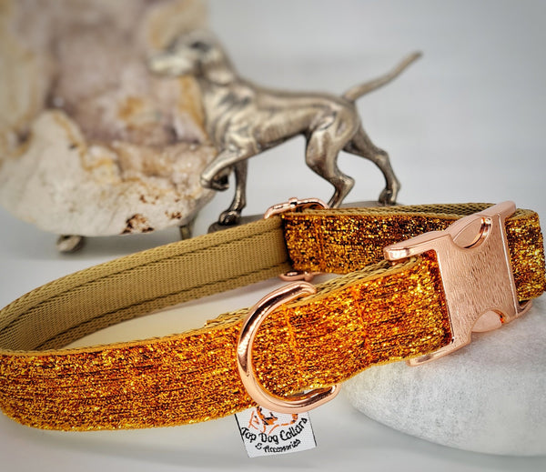 Gold glitter hotsell dog collar