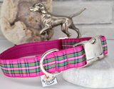 Pink Plaid Check Collars & Leads