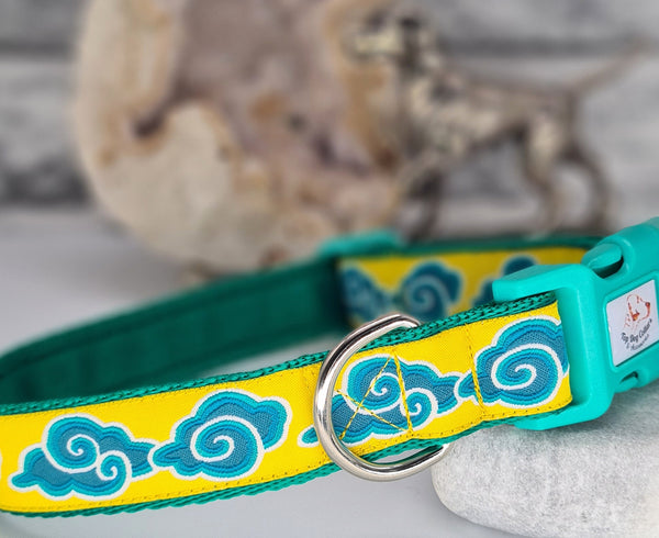Green Dream Clouds Dog Collars & Leads