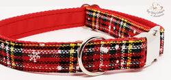 Snowflake Tartan Dog Collars & Leads