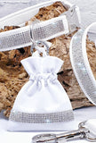 Wedding Diamante 1" wide Collars, Leads & ring pouches